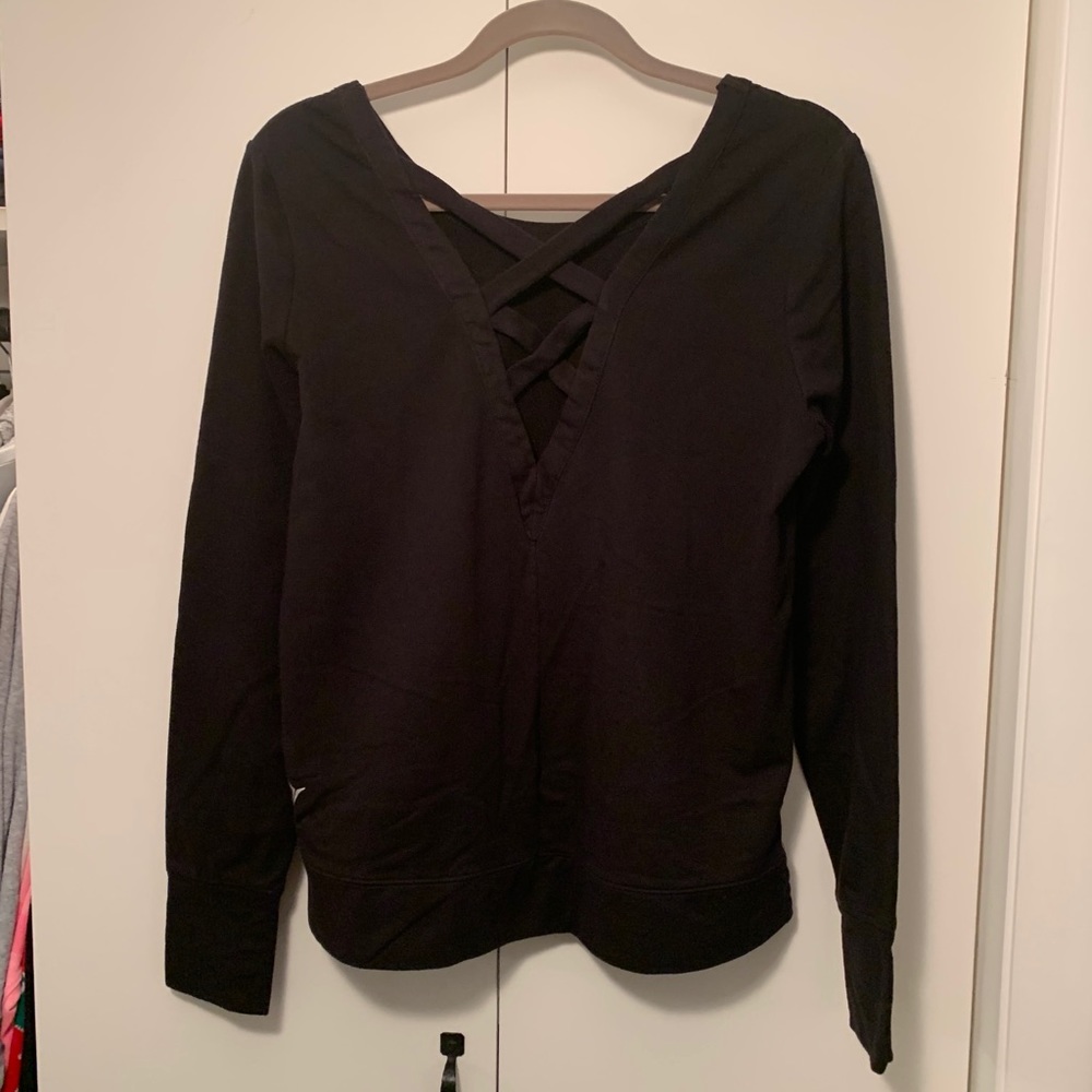 Old Navy M Lattice Back, Active Sweatshirt, Black - Picture 3 of 16